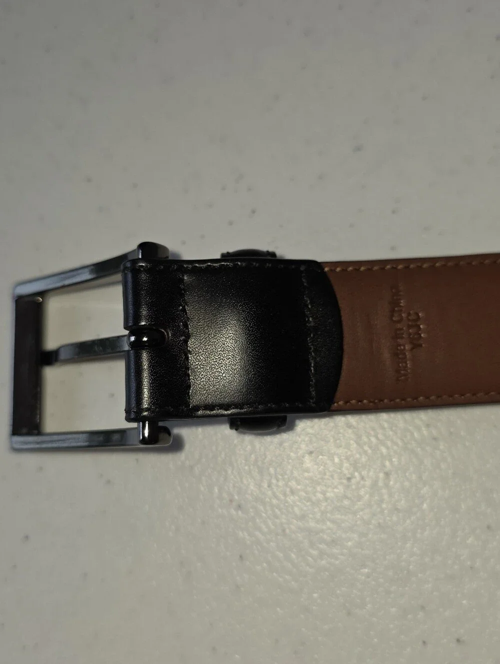 Original Penguin Genuine Leather Black Belt Size 34 Men's Women's Career Preppy